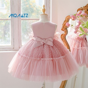 Vestido de Princesa Elegante y de Lujo para Niñas, Diseño MQATZ ODM, Venta Caliente, Primavera, Largo hasta la Rodilla, Satén Resistente para Niñas - Product Image 4