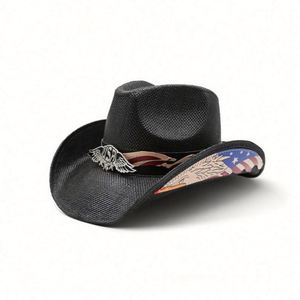 Sombrero Vaquero de Ala Ancha en Stock, Unisex, Personalizado, para Playa, Estilo Dallas Cowboys, Sombreros de Paja para Mujer, Venta al por Mayor, Sombrero Vaquero Occidental - Product Image 5