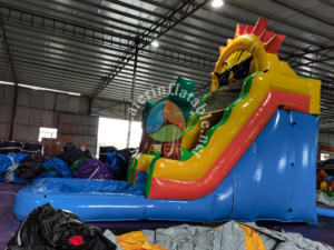 Mini Tobogán Acuático Inflable de 15 pies, Tobogán Inflable Comercial Económico de Una Sola Pista con <span class=keywords><strong>Piscina</strong></span> <span class=keywords><strong>para</strong></span> Niños y Niñas - Product Image 4