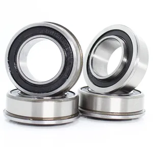 F6202 F6202RS cuscinetto F6202-16-2RS 16x35x11mm ABEC-1 4 pezzi flangia cuscinetti a sfera F6202-RS carrello da giardino cuscinetto ruota - Product Image 2