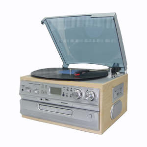 <span class=keywords><strong>Tocadiscos</strong></span> de Vinilo Multifuncional con Diseño Vintage y Elegante, con Reproductor de Música, Grabación USB, Reproductor de CD, Radio AM/FM y Cassette - Product Image 2