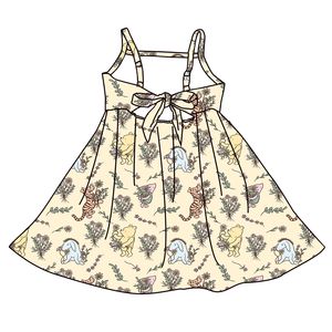 Vestido de Niña Estilo Inglés con Estampado Floral, Largo hasta la Rodilla, Corte en A, 95% Algodón, para Bebés y Niñas Pequeñas, Venta al Por Mayor, Personalizable, OEM/ODM, Entrega en 3-7 Días - Product Image 2