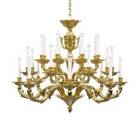 Lustre LED décoratif de luxe en métal moulé à la main, forme unique, design orné et sculpté, pour restaurant, villa, hôtel
