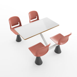 Vente en gros de cantine scolaire Personnel d'entreprise Salle à manger d'affaires Salle à manger design Respectueux de l'environnement Table Chaise pour 4 personnes - Product Image 4