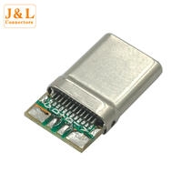Conector de cargador Usb 3,1 tipo C de alta calidad, conector Usb macho tipo C, conector DIP macho Micro B