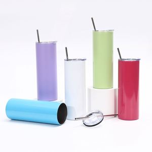 New 20oz Straight Stainless Steel Vacuum <b>Insulated</b> Thermal <b>Cup</b> Customizable Portable Slimming Design for Business and Car Use - Product Image 3