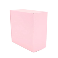Caja de correo de papel impresa con logotipo de gama alta, personalice su propia caja, correo de ropa, cajas de cartón rosa para embalaje