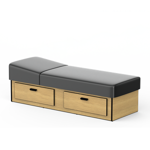 Lit d'hôpital manuel Clinic3-2000LH, moderne, confortable, pour examen <span class=keywords><strong>pédiatrique</strong></span>, canapé de récupération, deux tiroirs, meubles en cuir et en bois - Product Image 3