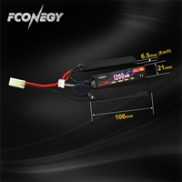Batterie rechargeable Airsoft Lipo 11.1V 20C 1300mAh pour modèles RC avec connecteur Tamiya pour batterie Hpa M4 Ak47 4s2p