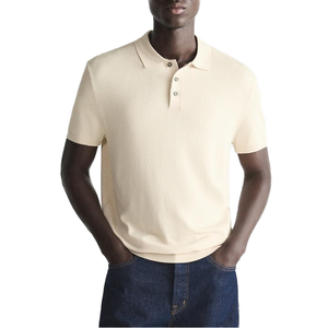 2024 Verano de lujo de algodón para <span class=keywords><strong>hombre</strong></span>, Camiseta de punto Polo <span class=keywords><strong>sin</strong></span> mangas corta, suéter de cuello redondo personalizado de gama alta - Product Image 1