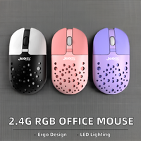Souris de jeu sans fil OEM 2.4G BT USB Mini 3D à suivi optique pour droitiers avec éclairage LED RVB et recharge sans fil, dotée de fonctionnalités standard
