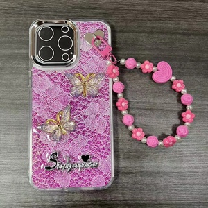 Funda de Teléfono TPU con Brillantina y Cadena de Mariposa para Samsung A56 A36 A17 A16 A07 A06, Carcasa Trasera para Chicas <span class=keywords><strong>VIVO</strong></span> Y31D X300FE V70 <span class=keywords><strong>V23</strong></span> - Product Image 6