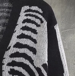 Biểu Tượng Tùy Chỉnh Cộng Với Kích Thước Jacquard Dệt Kim Thiết Kế Quần Áo Phim Hoạt Hình Halloween Đan Áo Len Cardigan Cho Nam Giới - Product Image 4