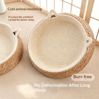 Lit-griffoir intégré pour chat en corde de sisal, grattoir pour chat, soulagement des démangeaisons, forme de nid, universel quatre saisons