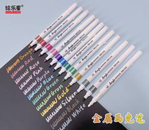 OEM personalizado al por mayor de secado rápido alcohólico rotulador permanente 4 colores Set para plástico madera piedra Metal marcado marcadores de arte - Product Image 6