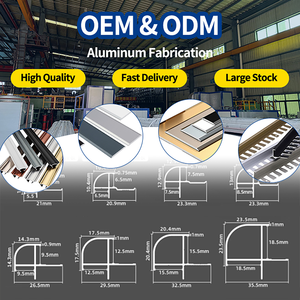 Alüminyum alaşımlı merdiven <span class=keywords><strong>Nosing</strong></span> sağ açılı kaymaz adım kenar döşeme kiremit mermer Metal merdiven için ağır sırt kapağı - Product Image 6