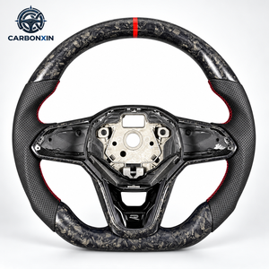 Volant sport en fibre de carbone avec palettes de changement de vitesse LED, 3 branches, 40 mm, pour VW Audi Golf GTI Mk8 Mk8.5 Jetta Passat - Product Image 3