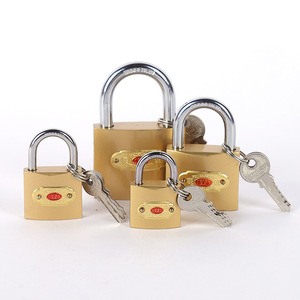 Candado de Seguridad Imitación Cobre 32mm 38mm 50mm 63mm con Bloqueo de Palanca Única para Uso Doméstico, Cuerpo Rectangular de Hierro - Product Image 1