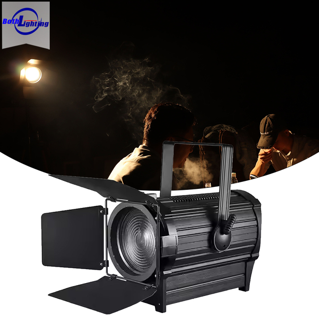 Both Lighting 200W LED Fresnel Light DMX Electronic Zoom White Auto Warm White Cold White for Film Camera TV Studio Stage DJ
