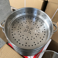 Casserole en acier inoxydable de 24 cm à 36 cm, ensemble de casseroles vapeur à 5 niveaux en acier inoxydable