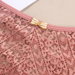 Slip Brasiliano in Pizzo Elegante con Dettagli Intrecciati e Traforati, Morbido <span class=keywords><strong>Intimo</strong></span> per Luna di Miele, Prezzo di Fabbrica OEM - Product Image 4