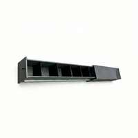 Boîte à outils pour camionnette en acier noir avec revêtement poudré, tiroir coulissant, armoire de rangement avec poignée verrouillable, séparateurs en plastique amovibles