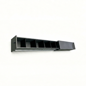 Black Powder Coated Steel Pickup Truck <b>Tool</b> Case Slide Out Drawer Storage Cabinet with <b>Lock</b> Handle Removable Plastic Dividers - Product Image 1