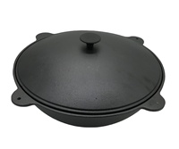 Pot de camping en fonte de différentes tailles, four néerlandais, chaudron pré-assaisonné, Qazan, Uzbek, Kazan, Wok