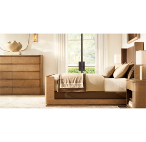 Meubles de chambre à coucher de luxe modernes, cadre en bois et tissu haut de gamme, tête de lit et pied de lit, lits king size - Product Image 2