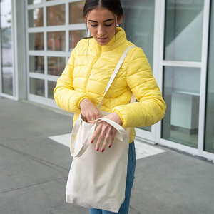 Sac shopping en toile de coton bio personnalisable avec logo, fabriqué en matériau PP écologique - Product Image 5