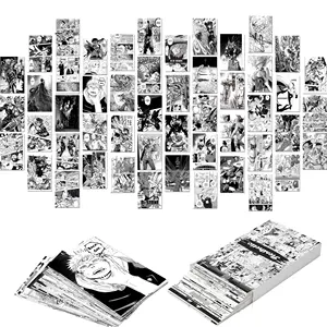 Poster personnalisé Impression Anime Collage Mural Kit Esthétique Avec Boîte Personnalisée Anime Posters Room Decor Black & White Manga Wall Art