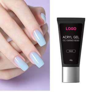 Gel de Uñas de Color Azul de Larga Duración y Alta Calidad al por Mayor OEM, Muestra Gratuita, Marca Privada, Gel Polivinílico para Extensión de Uñas Acrílicas - Product Image 1