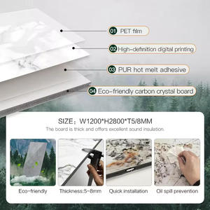 Hoge dichtheid stijlvolle <span class=keywords><strong>PVC</strong></span> wandpanelen, arbeidsbesparend, eenvoudige installatie, hotel lobby decoratie, binnendecoratie, waterdicht, brandwerend - Product Image 2