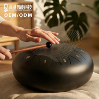 Wholesale Sound Healing Instruments 10 Inch Ethereal Tongue Drum with 11 Tones Carbon Steel Drum
