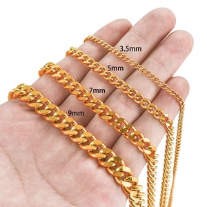 Collier unisexe punk rock géométrique en acier inoxydable, chaîne cubaine Miami Link, collier ras du cou, accessoires de bijoux, cadeau - Product Image 3