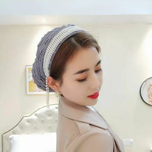 Nuevo pañuelo para <span class=keywords><strong>la</strong></span> <span class=keywords><strong>cabeza</strong></span> para mujeres musulmanas turbante de algodón sólido gorro Hijab gorras blanco perla interior Hijabs Femme Musulman árabe Wrap Turbante - Product Image 2