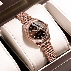 NIBOSI 2697 Orologio <span class=keywords><strong>da</strong></span> <span class=keywords><strong>Polso</strong></span> <span class=keywords><strong>al</strong></span> <span class=keywords><strong>Quarzo</strong></span> con Quadrante Colorato Personalizzato Impermeabile con Diamante a Costine e Cinturino in Acciaio Inossidabile - Product Image 4