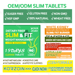 แท็บเล็ตสลายไขมันหน้าท้องทำให้ผอมเพรียวบางและพอดีผลิตภัณฑ์สมุนไพรเสริมอาหารฉลากส่วนตัว OEM - Product Image 2