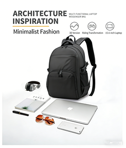 Sac à dos pour ordinateur portable en nylon <span class=keywords><strong>de</strong></span> 14 pouces grande capacité avec compartiment pour ordinateur portable, poches externes à fermeture éclair et sacs latéraux en maille pour la <span class=keywords><strong>salle</strong></span> <span class=keywords><strong>de</strong></span> <span class=keywords><strong>sport</strong></span> - Product Image 2