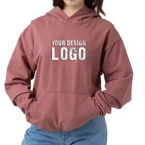 Sweat à capuche pour femme surdimensionné avec poches kangourou, personnalisé en gros, lourd, décontracté, épais, pour l'extérieur - Product Image 4