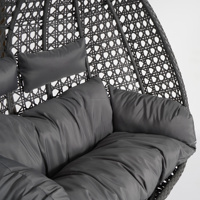 Vente chaude De Luxe Chaises Suspendues En Osier Surdimensionné Double Siège Oeuf Balançoire Chaise Canapé Moderne Jardin Patio Sièges En Plein Air