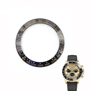 Высококачественный новый черный с золотым письмом 38,6 мм керамический Ролекс часы вставной ободок для часов Rolex Daytona 116500 - 116520