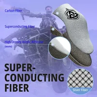 Manchon de doigt de jeu mobile en tissu argenté, matériau extrêmement mince de 0.3mm, manchons de pouce sans couture pour contrôleur de jeu