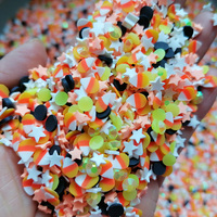 1000g DIY kerajinan Slime Sprinkles oranye es krim kerucut bintang berlian imitasi campuran polimer tanah liat Sprinkles irisan