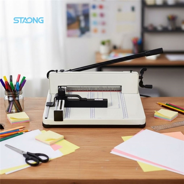 ST-858A4 Heavy-Duty Desktop Manual Paper Cutter 400 Sheets A4 Manual Slitting Machine Paper Cutting Machine