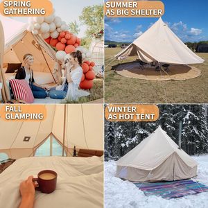 [Expédié depuis les États-Unis] <span class=keywords><strong>Tente</strong></span> cloche d'extérieur DANCHEL B5PRO avec cheminée, 13/16.4/20 pieds, 4 saisons, imperméable, paroi latérale en coton 300 GSM, port AC, yourte - Product Image 5