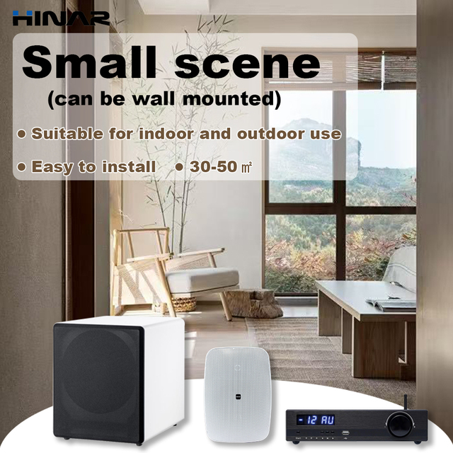 2 Speaker with Background Music 8*20W Host Smart Home Audio Set WiFi Blue-tooth in Wall Amplifier Android for Ceiling Speaker