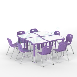 Muebles preescolares escolares de plástico de diseño moderno, mesas y sillas para el hogar coloridas para guardería para niños, <span class=keywords><strong>oficina</strong></span>, jardín de infantes - Product Image 1