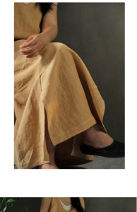 Personalizzato 100% canapa <span class=keywords><strong>abbigliamento</strong></span> donna di <span class=keywords><strong>grandi</strong></span> dimensioni stile allentato canotta senza maniche abiti Slip in canapa - Product Image 4