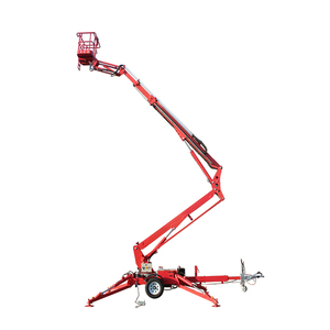 Nacelle élévatrice articulée télescopique remorquable montée sur remorque pour la maintenance des éclairages routiers - Product Image 6